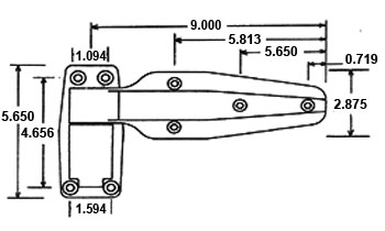 Commercial Refrigerator Hinge